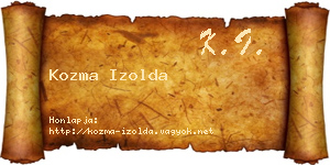 Kozma Izolda névjegykártya