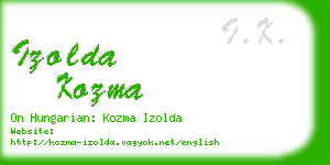 izolda kozma business card